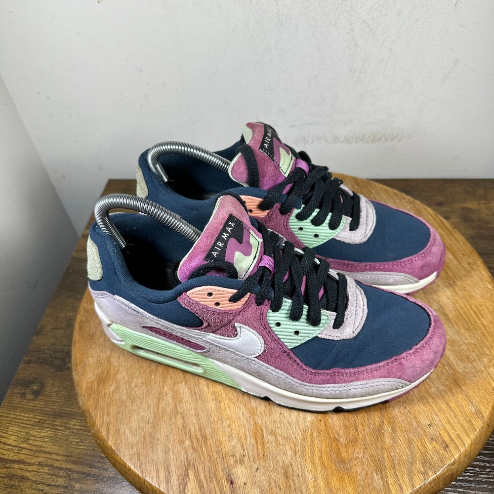 Nike Air Max 90 SE Roma Green Navy Plum Multi Color DM0035-500 Mens Size 7